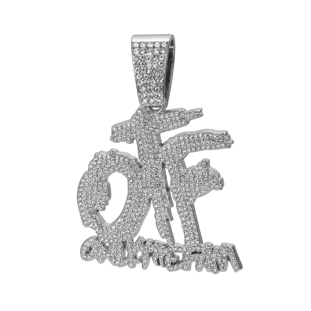 Collier OTF Lettres - Pendentif Chaîne Cubaine Hip Hop