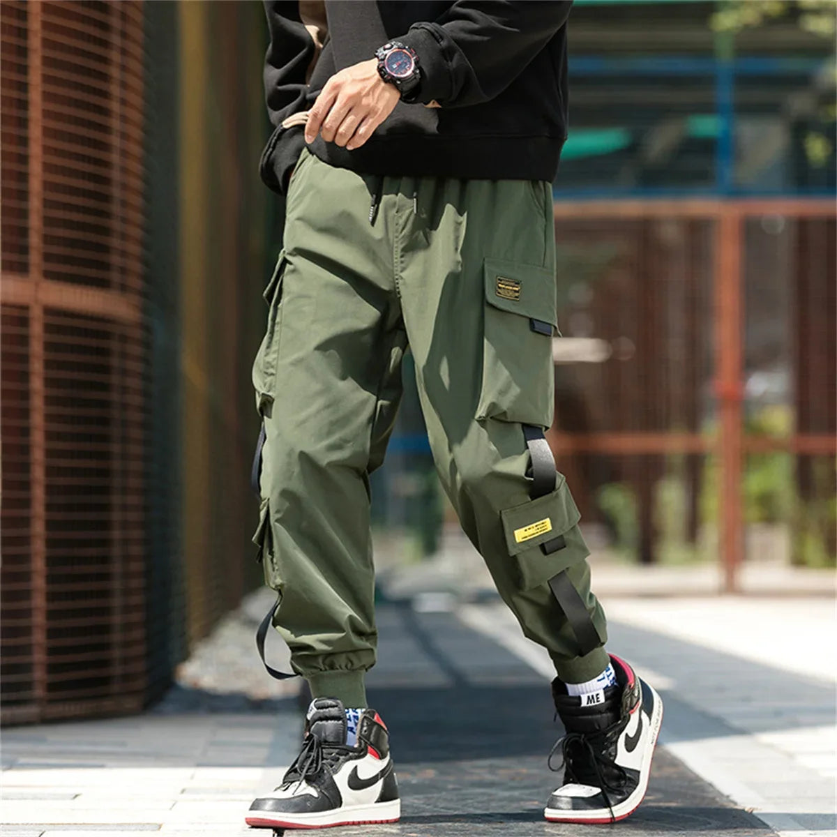 Pantalon Cargo Homme Techwear Multi-Poches - Style Hip Hop Urbain