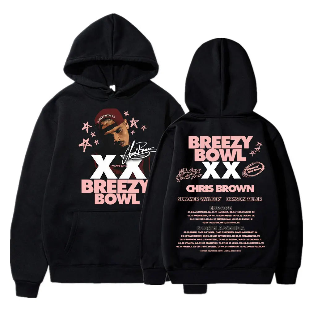 Hoodie Oversize Concert 2025 – Sweat à Capuche Hip Hop Streetwear Unisexe