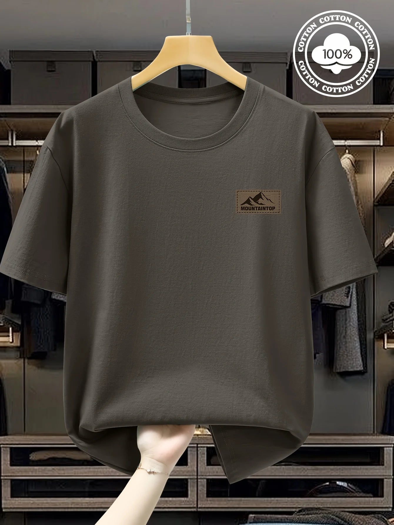 T-Shirt Homme Minimal – 100 % Coton Loose & Respirant