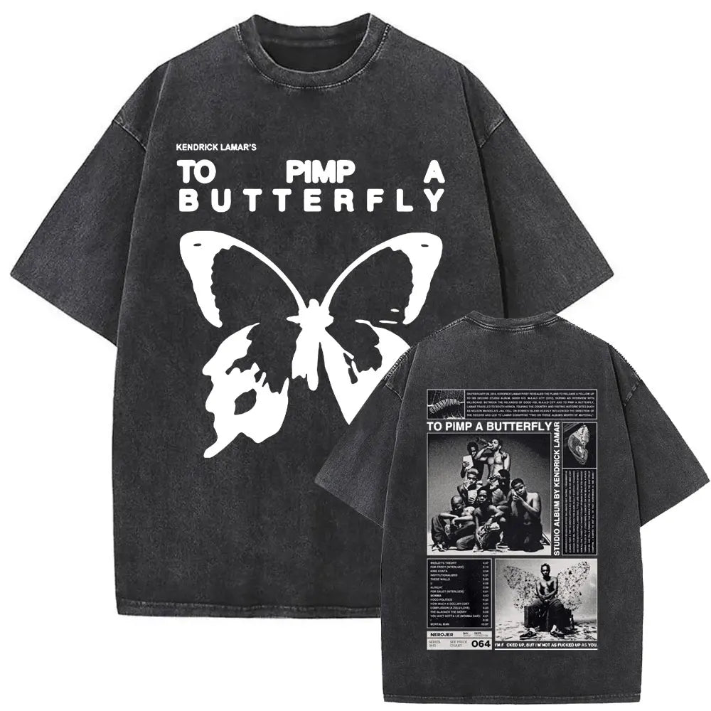 T-Shirt Hip-Hop Vintage Délavé – Streetwear Oversize Été