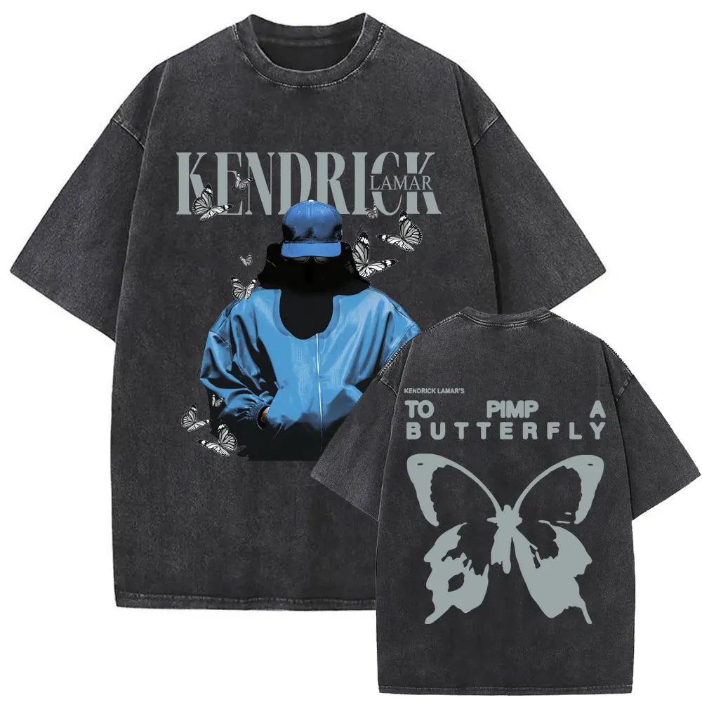 T-Shirt Hip-Hop Vintage Délavé – Streetwear Oversize Été