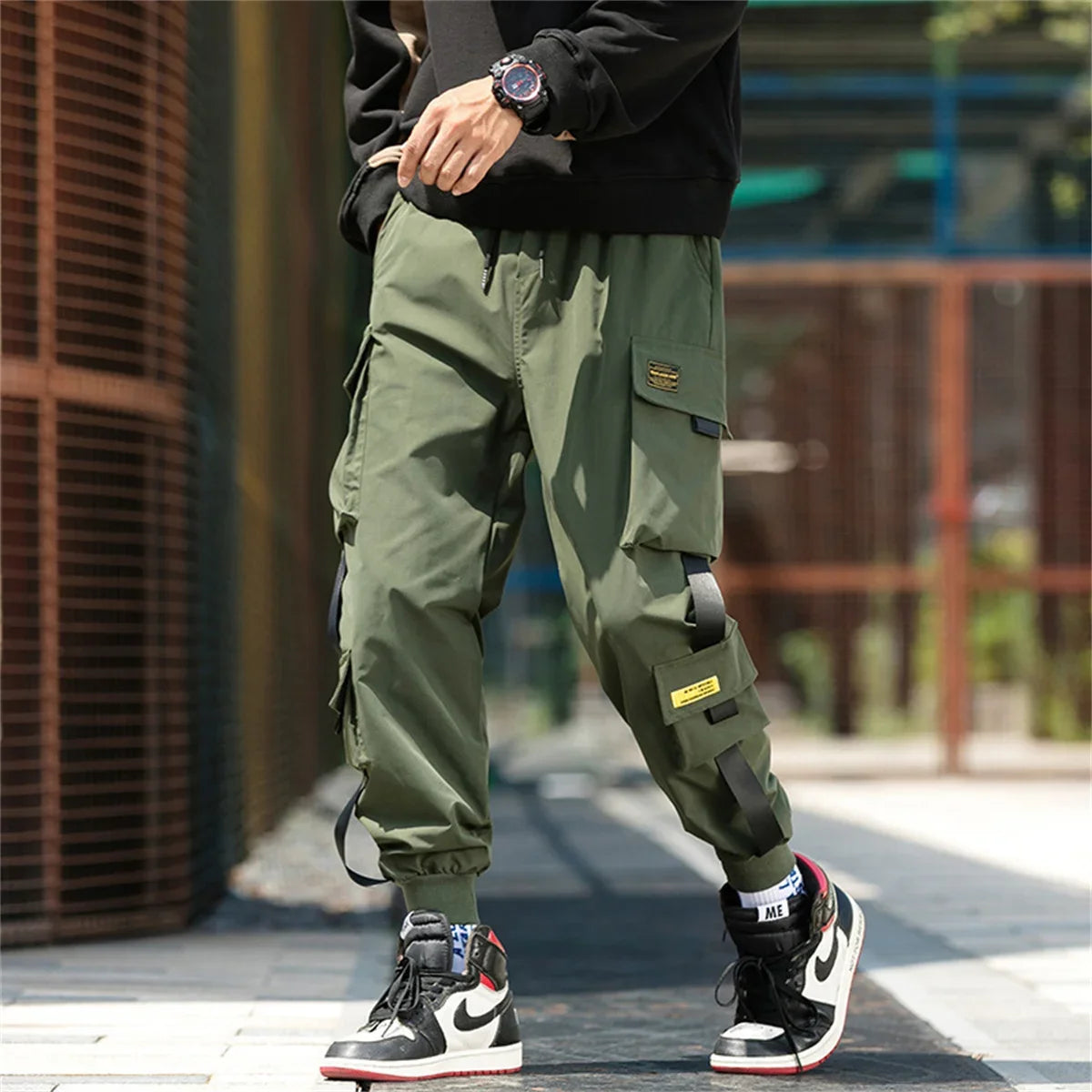 Pantalon Cargo Homme Techwear Multi-Poches - Style Hip Hop Urbain