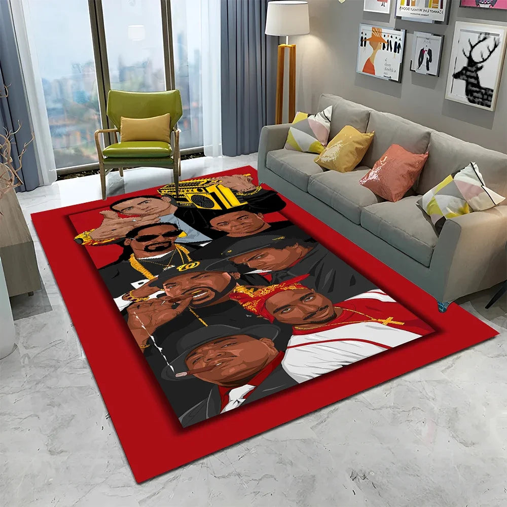 Tapis Hip Hop Rapper Étoile - Décor Chambre Salon
