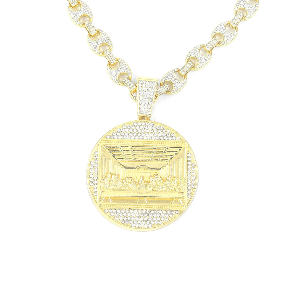 Pendentif Last Supper Iced Out - Chaîne Hip Hop Cubaine
