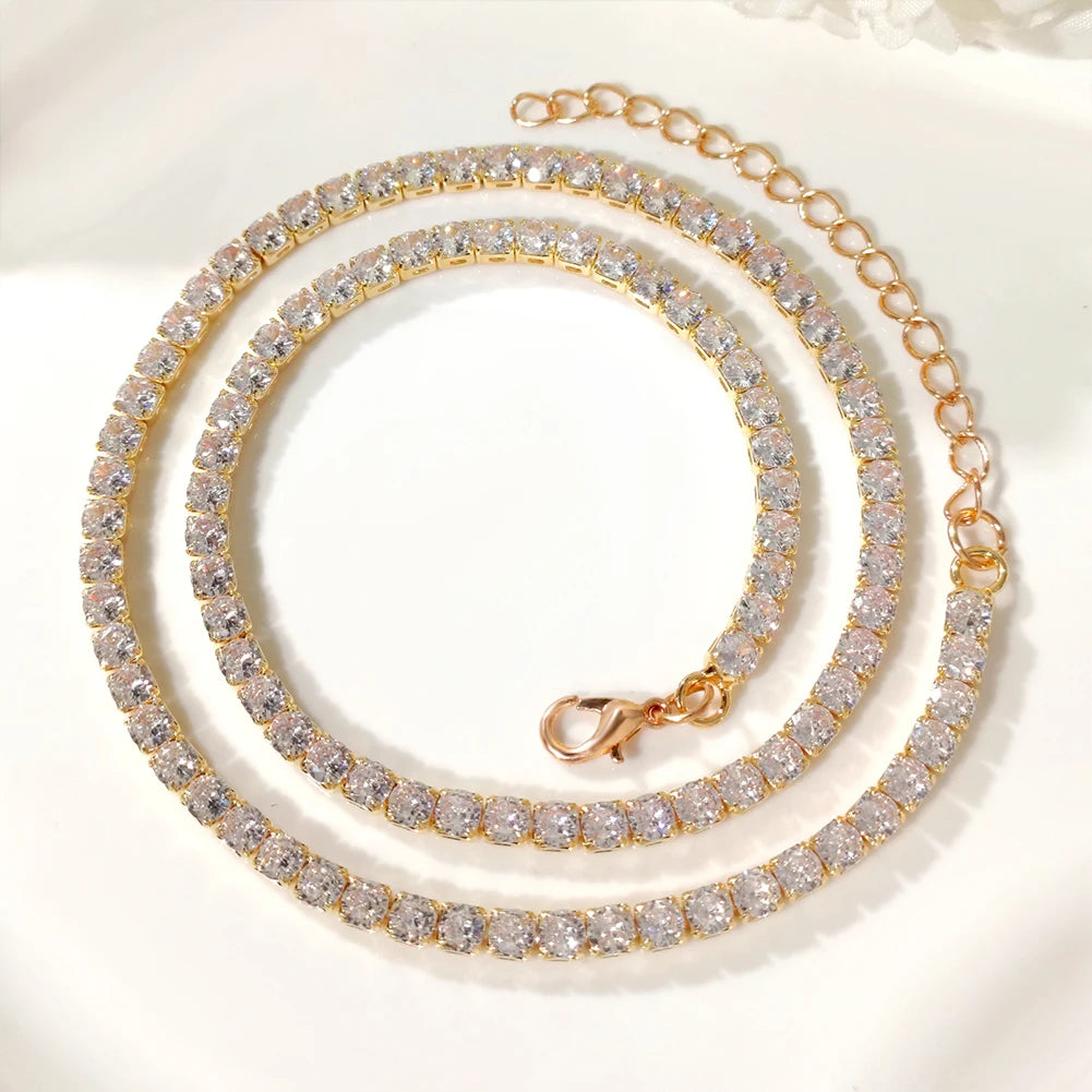 Collier Initiale Cursive Zircon CZ  - Collier Hip Hop Cursif