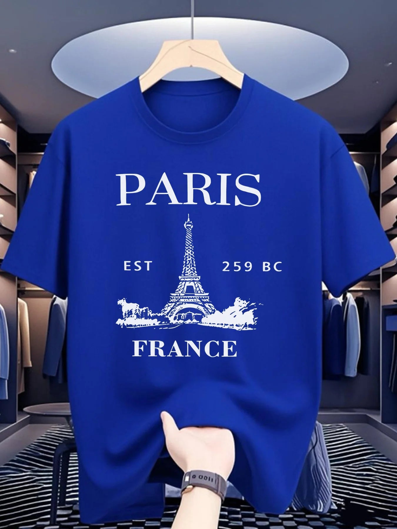 T-Shirt Homme Paris Eiffel – 100 % Coton & Style Urbain