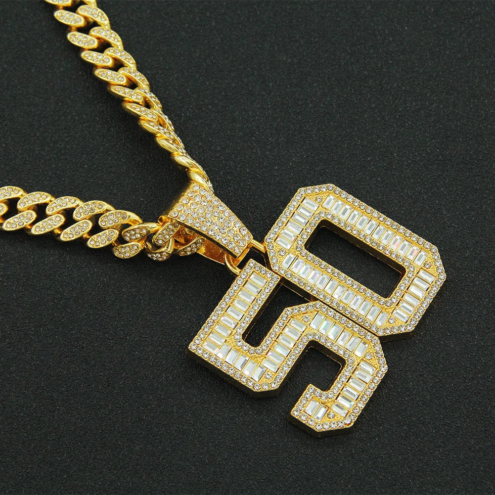 Collier Pendentif Numéro 50  - Collier Hip Hop Cubain