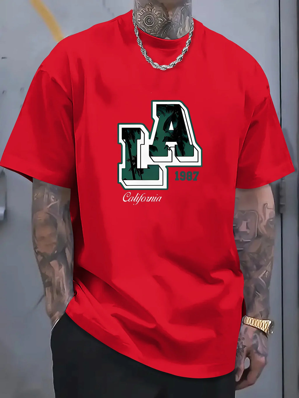 T-Shirt Homme Los Angeles – Style Urbain Décontracté