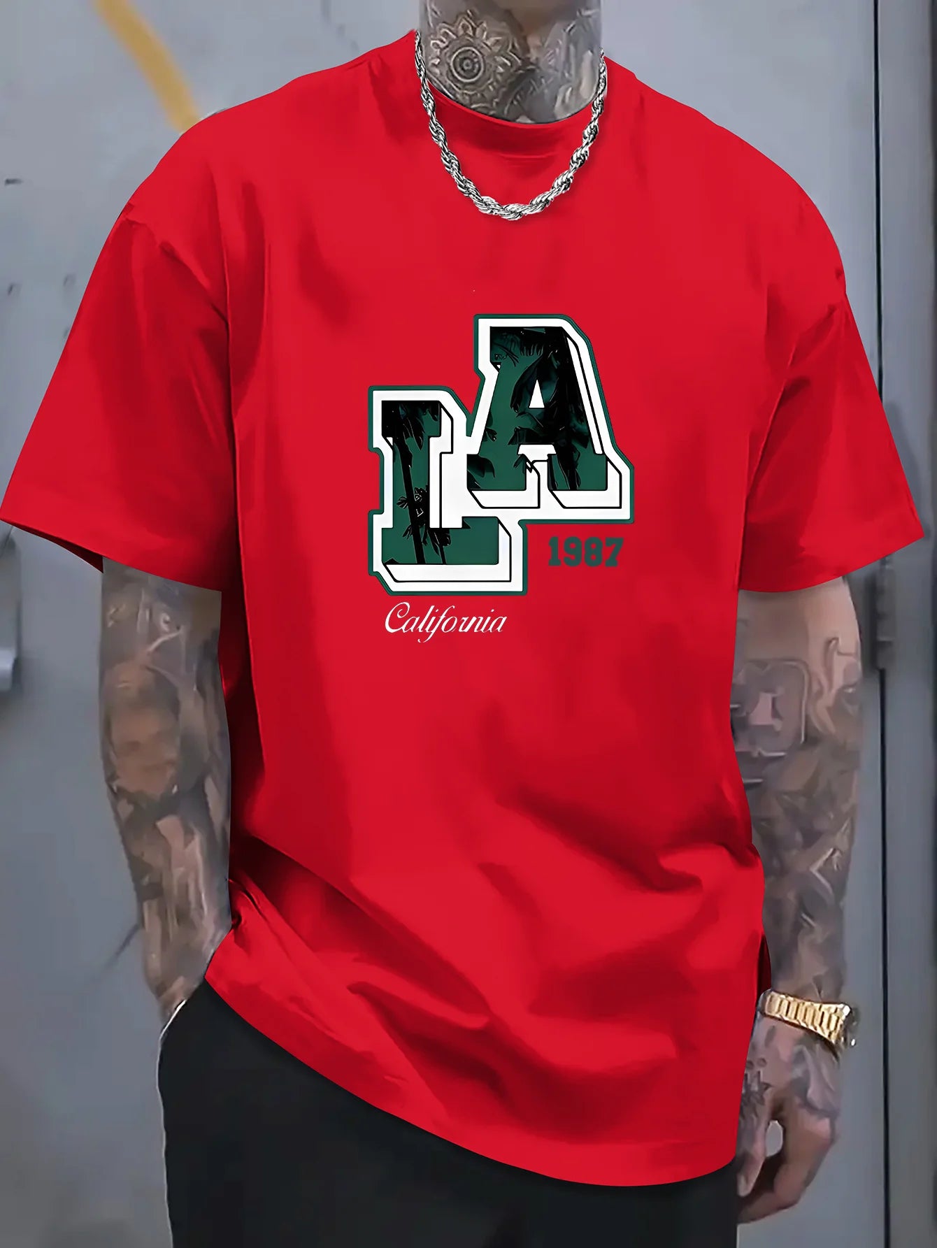 T-Shirt Homme Los Angeles – Style Urbain Décontracté