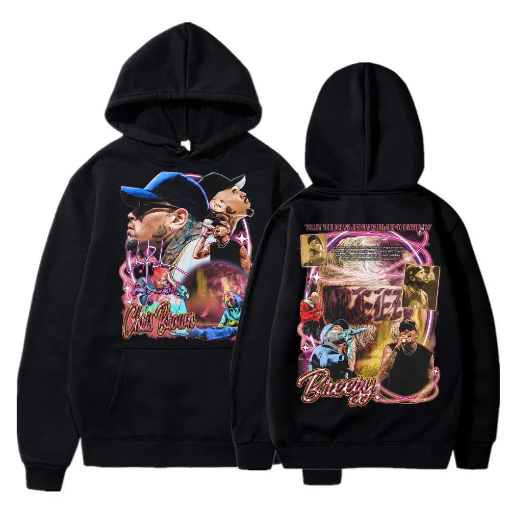 Hoodie Oversize Concert 2025 – Sweat à Capuche Hip Hop Streetwear Unisexe