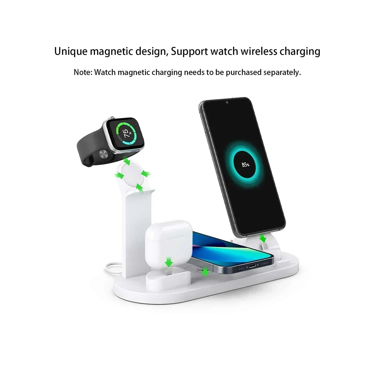 Station de Charge Sans Fil 7-en-1 100W – Compatible iPhone, Apple Watch & AirPods