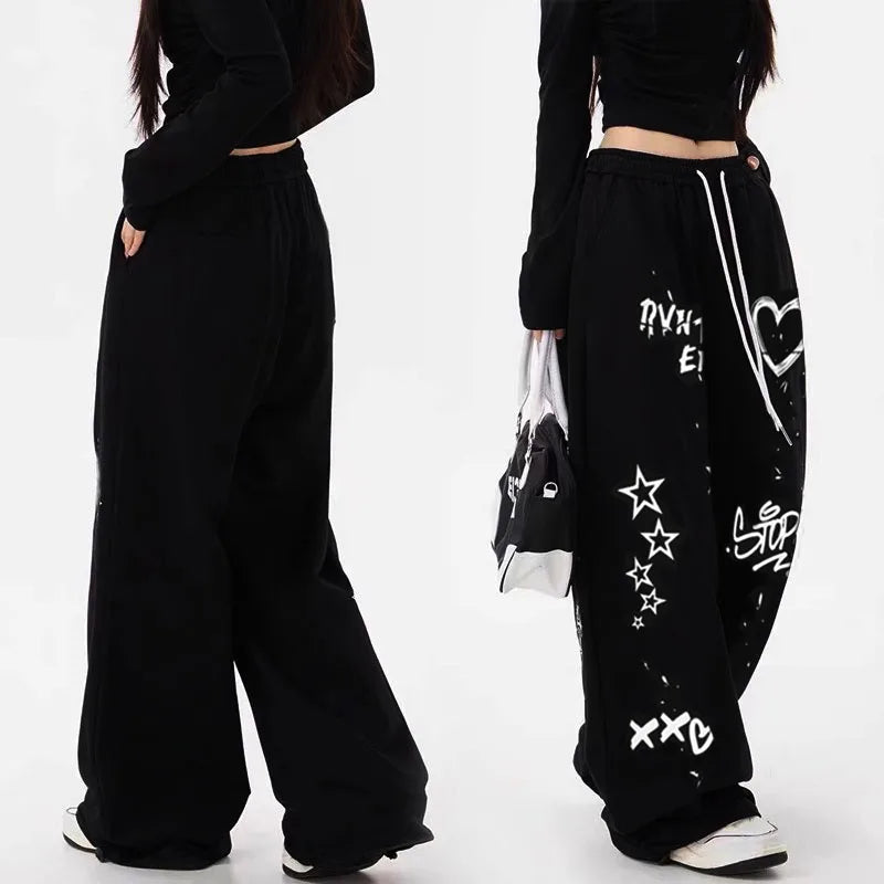 Pantalon Cargo Unisexe Graffiti Rétro - Style Hip Hop Streetwear