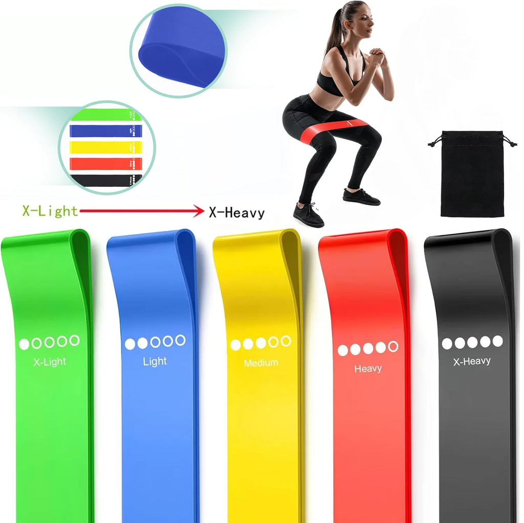 FlexPro™ 5 Band Set  Set de 5 Bandes de Résistance TPE pour Fitness et Pilates
