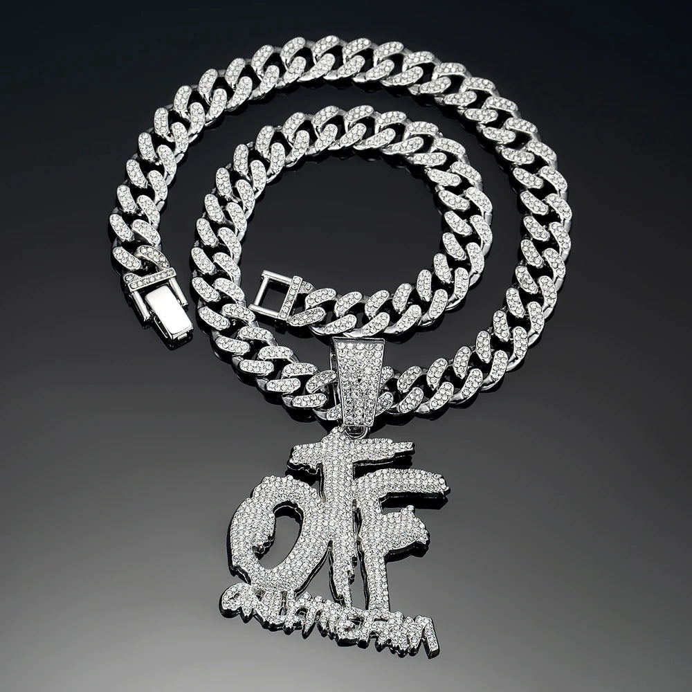 Collier OTF Lettres - Pendentif Chaîne Cubaine Hip Hop