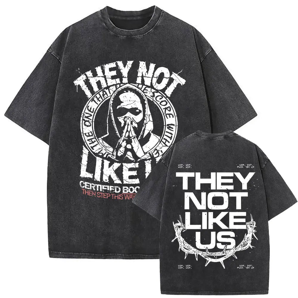 T-Shirt Hip-Hop Vintage Délavé – Streetwear Oversize Été