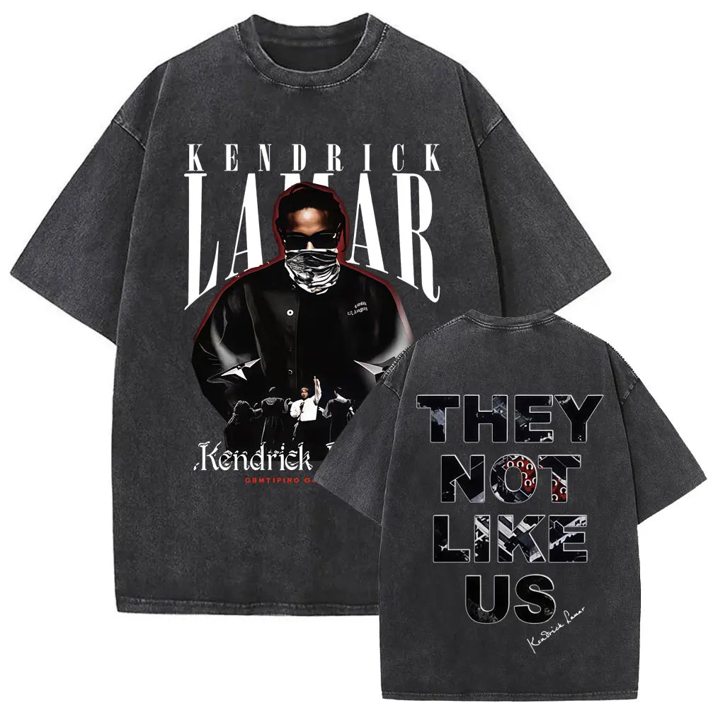 T-Shirt Hip-Hop Vintage Délavé – Streetwear Oversize Été