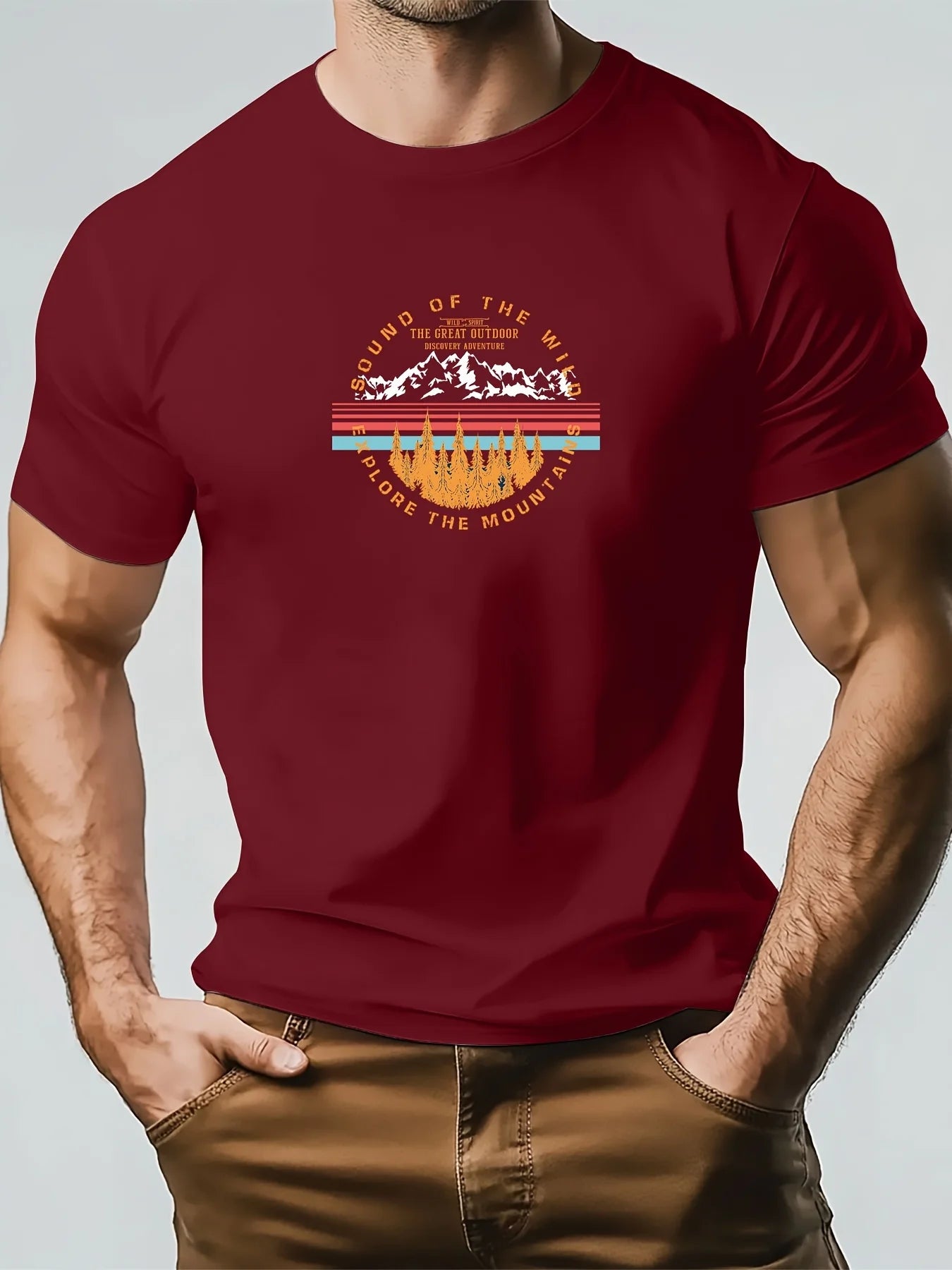 T-Shirt Homme Nature – Coton 100 % & Design Montagne