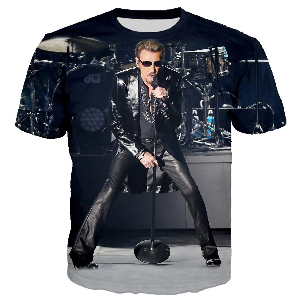 T-Shirt Graphique Rock Pop 3D – Streetwear Harajuku Unisexe