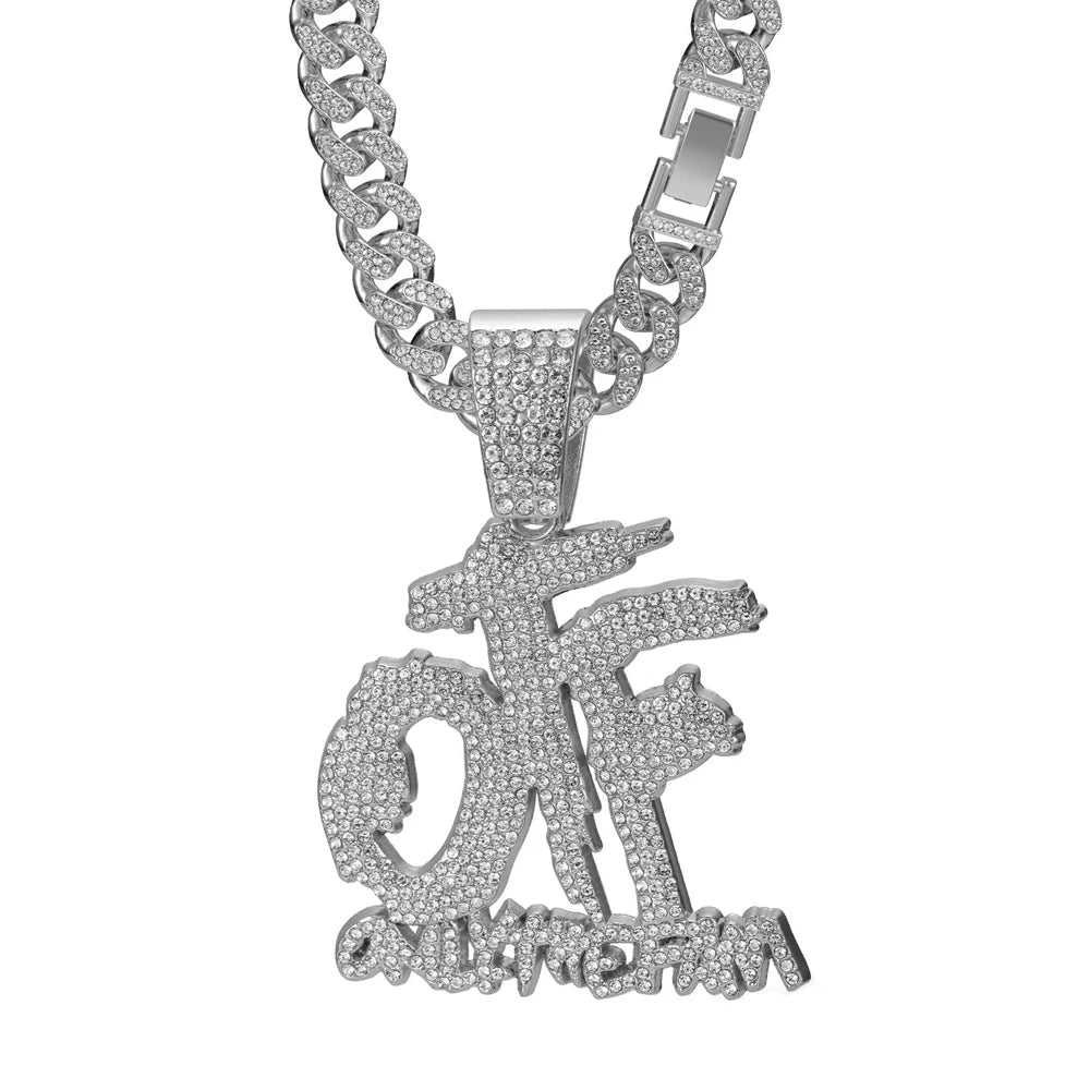 Collier OTF Lettres - Pendentif Chaîne Cubaine Hip Hop