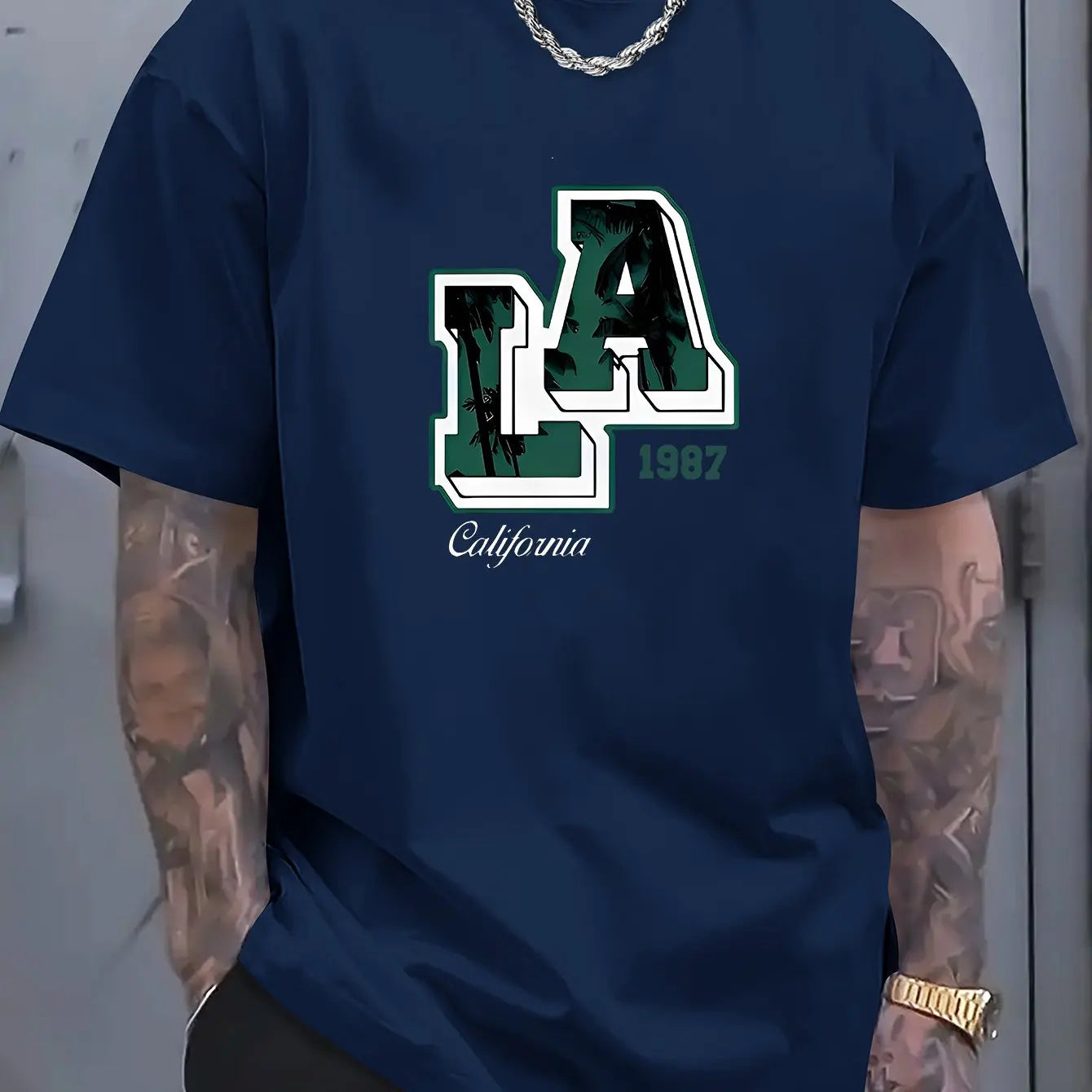 T-Shirt Homme Los Angeles – Style Urbain Décontracté