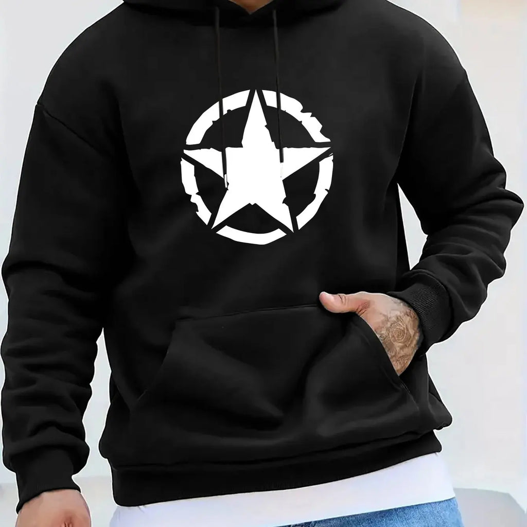 Hoodie Zippé Étoiles Géométriques Homme