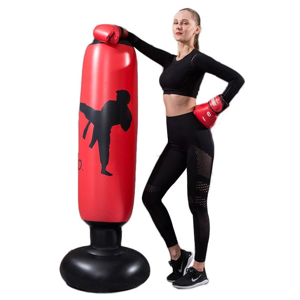 AirBox Pro™ – Sac de Frappe Gonflable 160 cm | Entraînement à Domicile, Boxe, Fitness, Perte de Poids