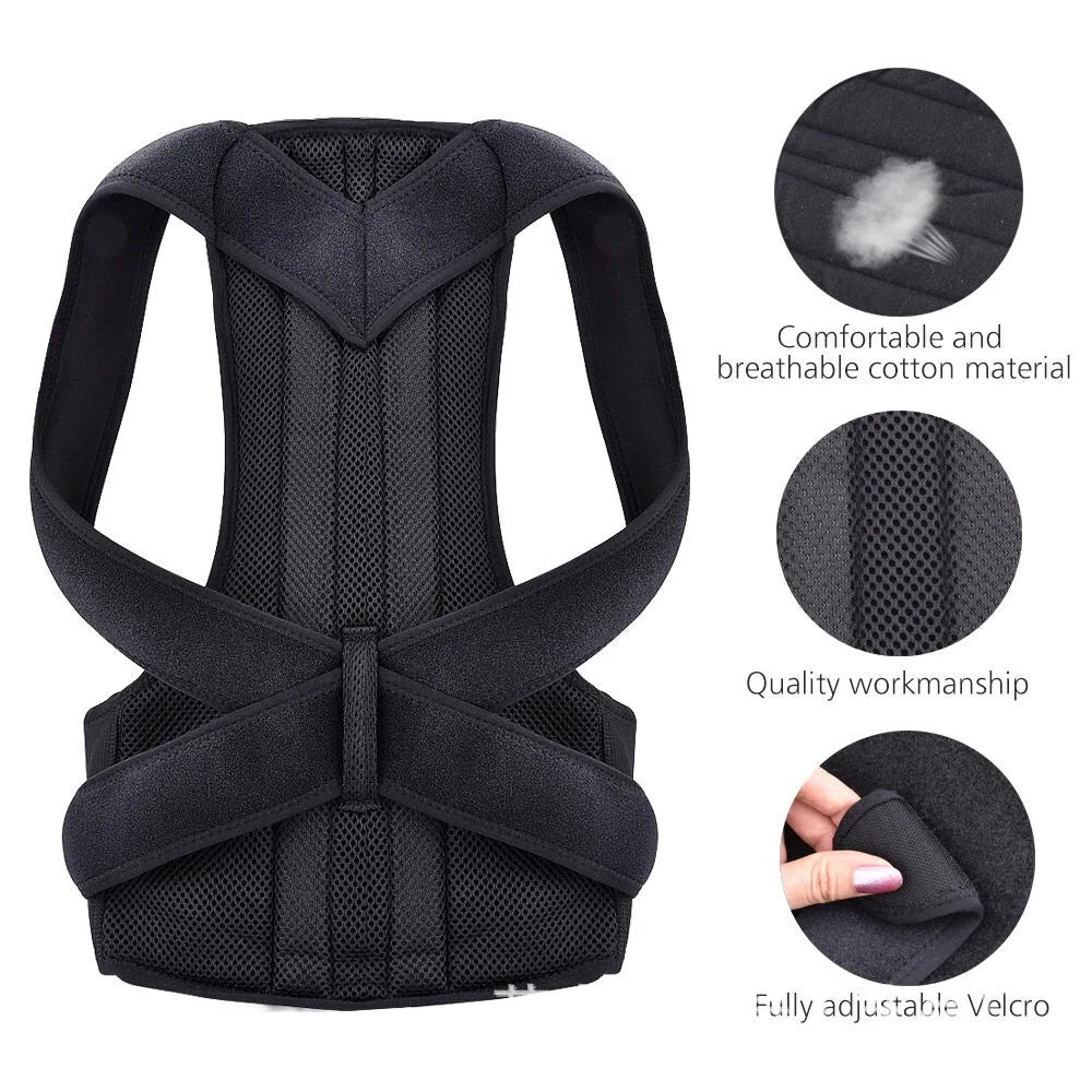 Correcteur de Posture Réglable – Soutien Dos & Épaules