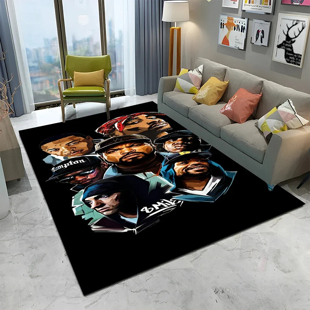 Tapis Hip Hop Rapper Étoile - Décor Chambre Salon