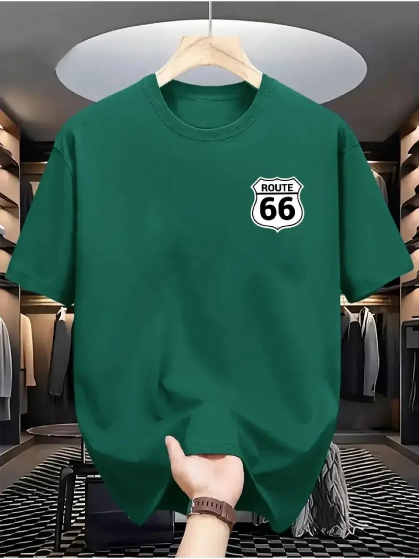 T-Shirt Route 66 Unisexe – 100 % Coton & Streetwear Américain
