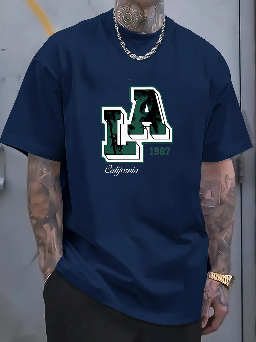 T-Shirt Homme Los Angeles – Style Urbain Décontracté