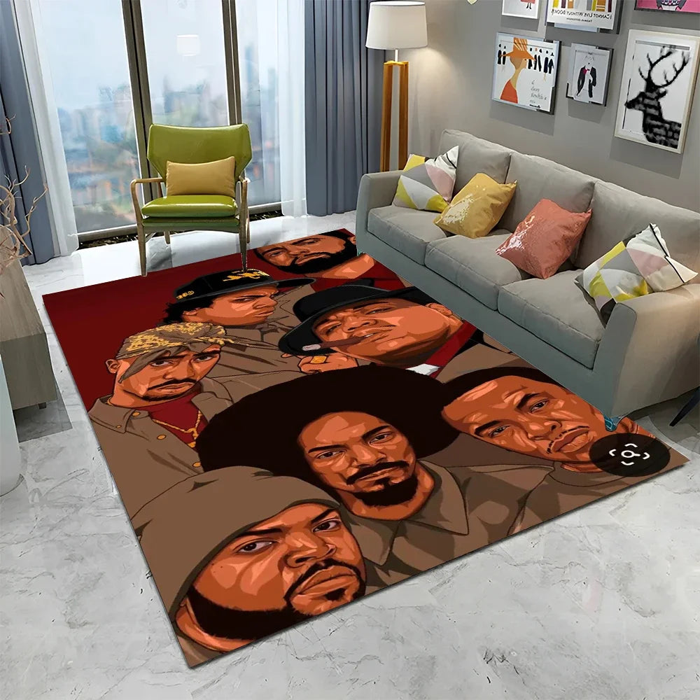 Tapis Hip Hop Rapper Étoile - Décor Chambre Salon