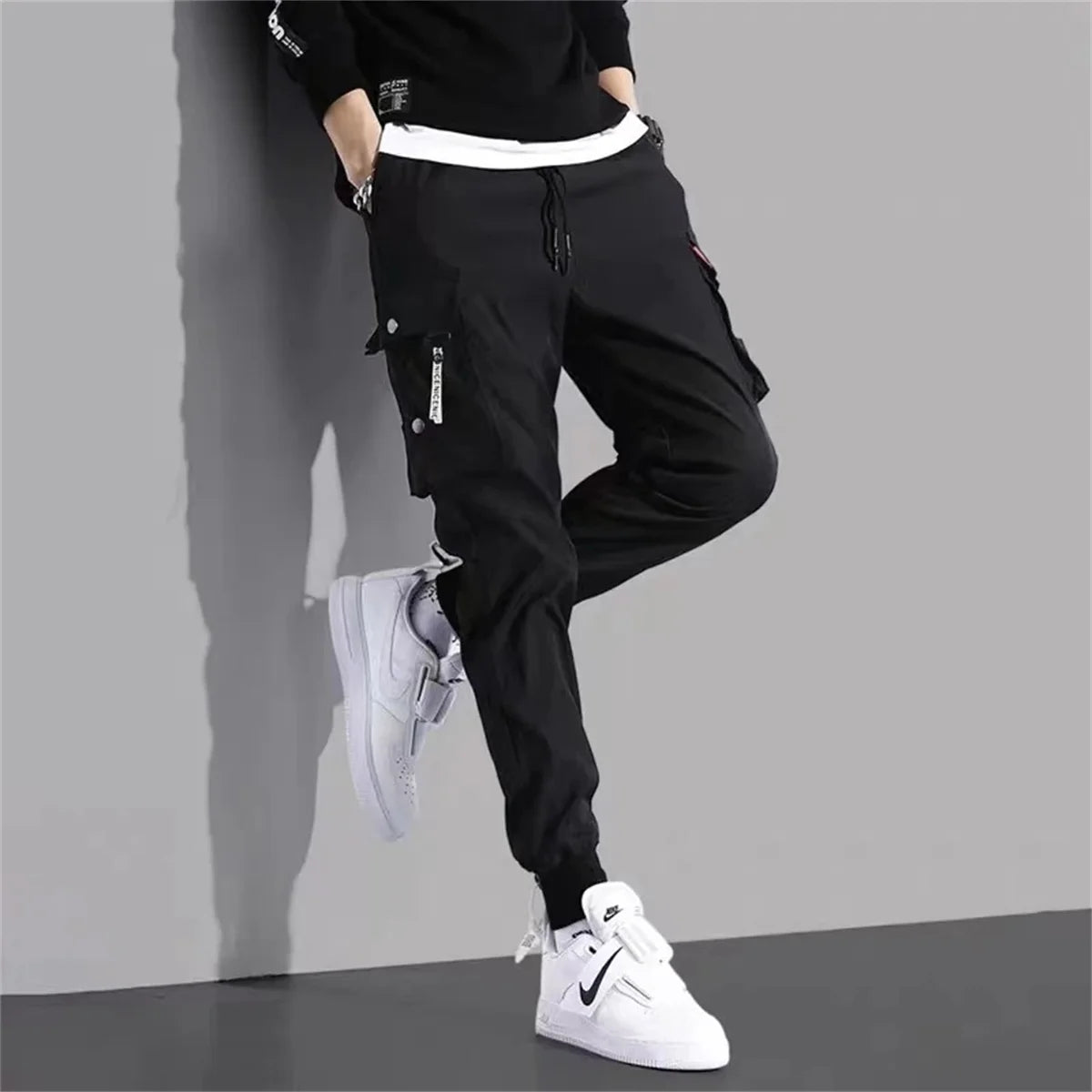 Pantalon Cargo Homme Techwear Multi-Poches - Style Hip Hop Urbain