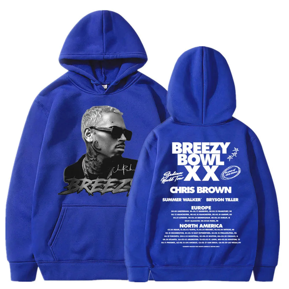 Hoodie Oversize Concert 2025 – Sweat à Capuche Hip Hop Streetwear Unisexe
