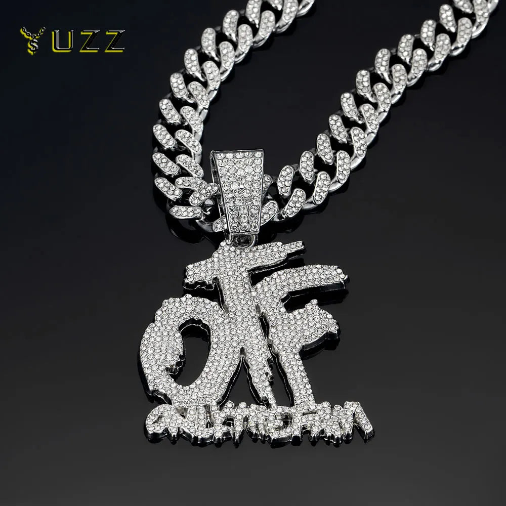 Collier OTF Lettres - Pendentif Chaîne Cubaine Hip Hop