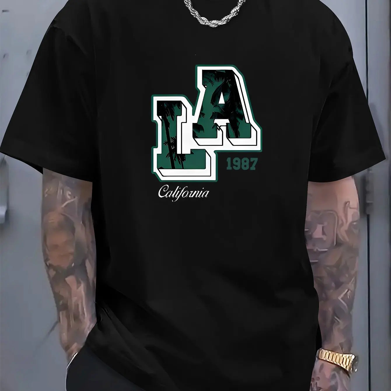 T-Shirt Homme Los Angeles – Style Urbain Décontracté