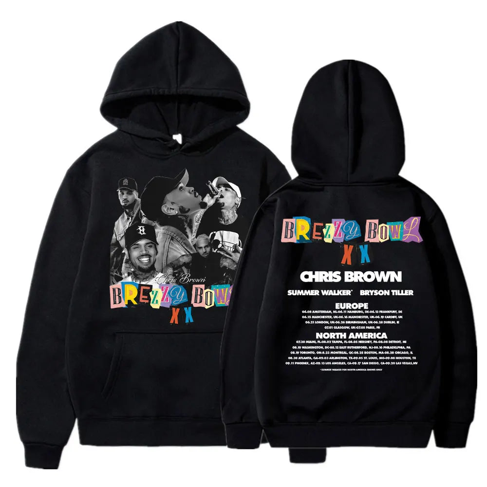 Hoodie Oversize Concert 2025 – Sweat à Capuche Hip Hop Streetwear Unisexe