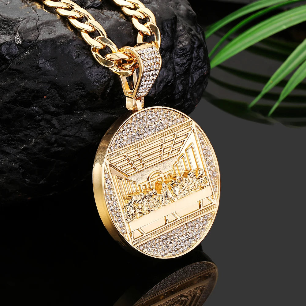 Pendentif Last Supper Iced Out - Chaîne Hip Hop Cubaine