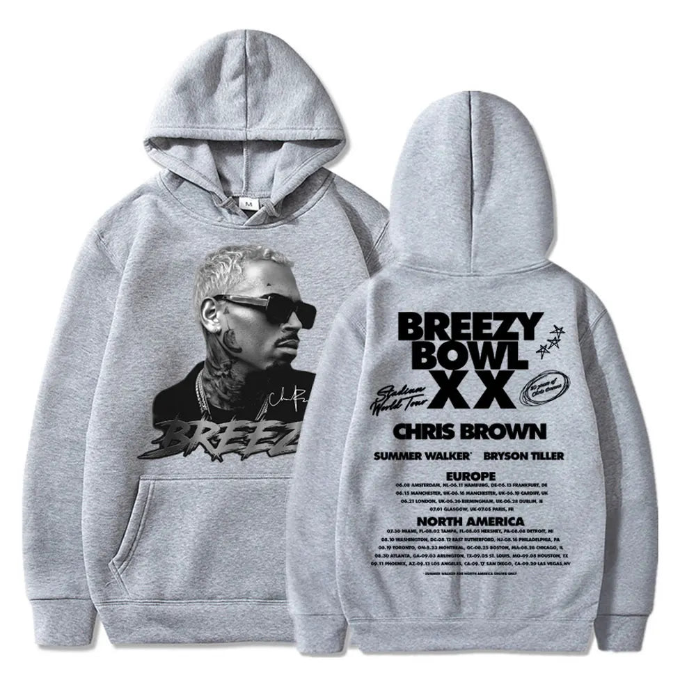 Hoodie Oversize Concert 2025 – Sweat à Capuche Hip Hop Streetwear Unisexe