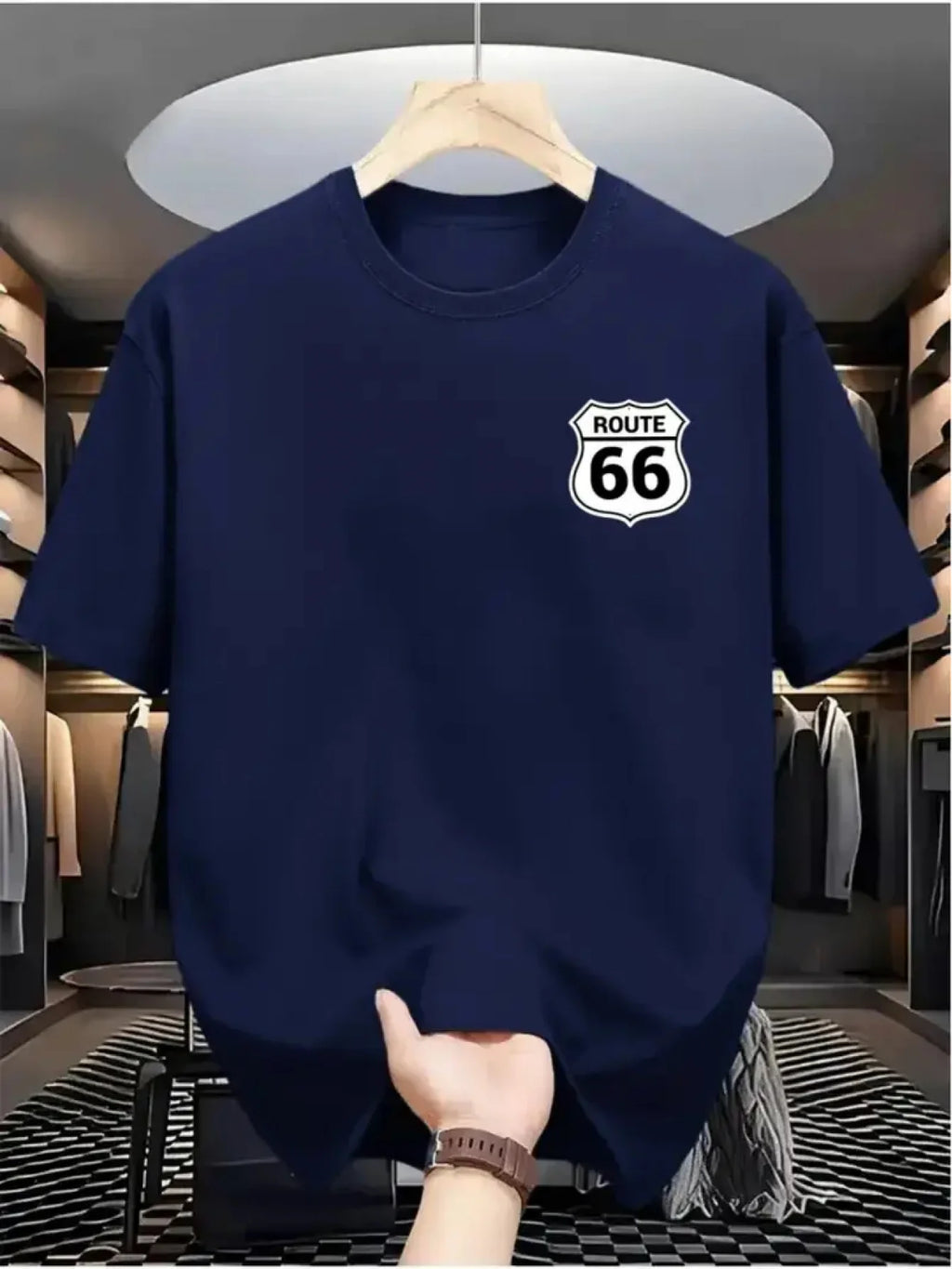 T-Shirt Route 66 Unisexe – 100 % Coton & Streetwear Américain